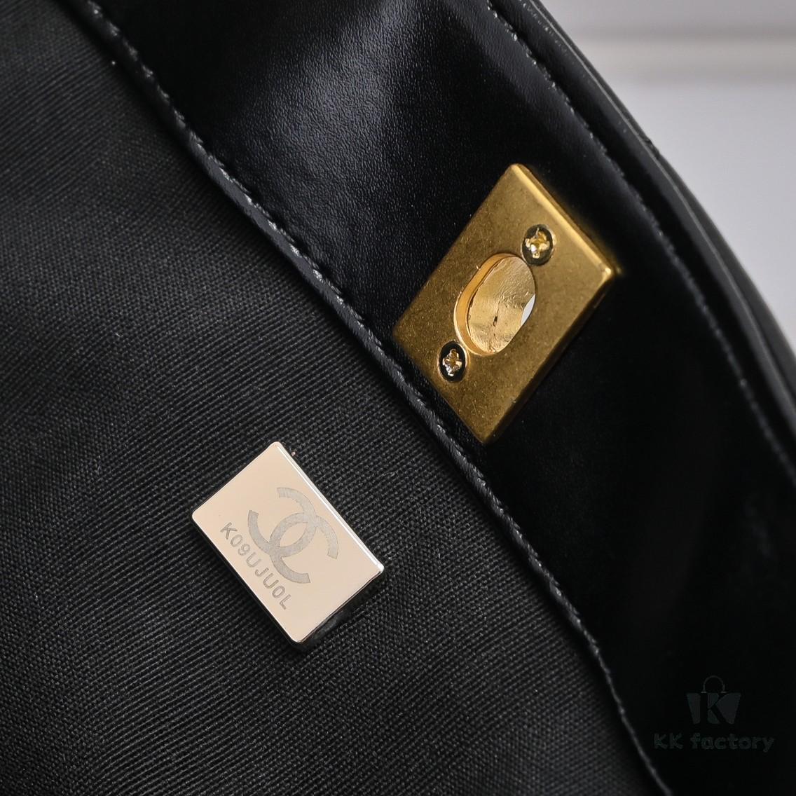 69305189f09edb6de4c4ecf2 Chanel 24B Coarse Chain Hobo Crossbody Bag, Top Grain Leather CF Shoulder Bag