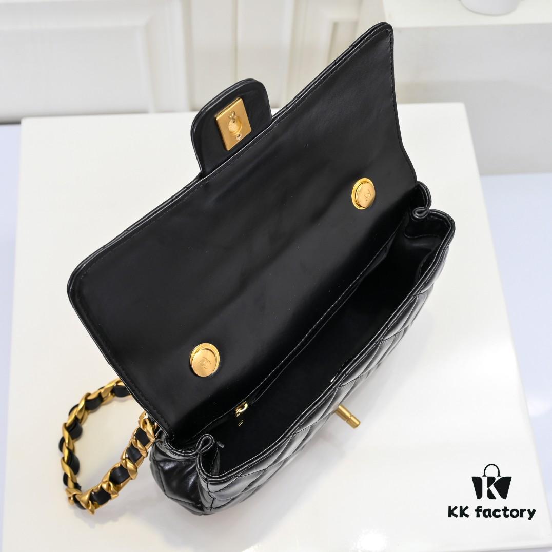 69305191f09edb6de4c4ecfc Chanel 24B Coarse Chain Underarm Bag, Top Grain Leather CF Shoulder Bag