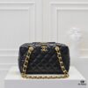 6930519cf09edb6de4c4ed0c Chanel 24B Thick Chain Pillow Bag, Top-Grade Cowhide, Elegant and Charming Black Shoulder Bag with CC Logo and Black-Gold Woven Chain