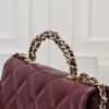 693051aaf09edb6de4c4ed17 Large Size 👑 Chanel 24B New Series WOC, Top-Grade Oil-Waxed Leather with Braided Handle