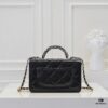 693051b0f09edb6de4c4ed1e Large Size 👑 Chanel 24B New Series WOC, Top-Grain Oil-Waxed Leather with Braided Chain Handle