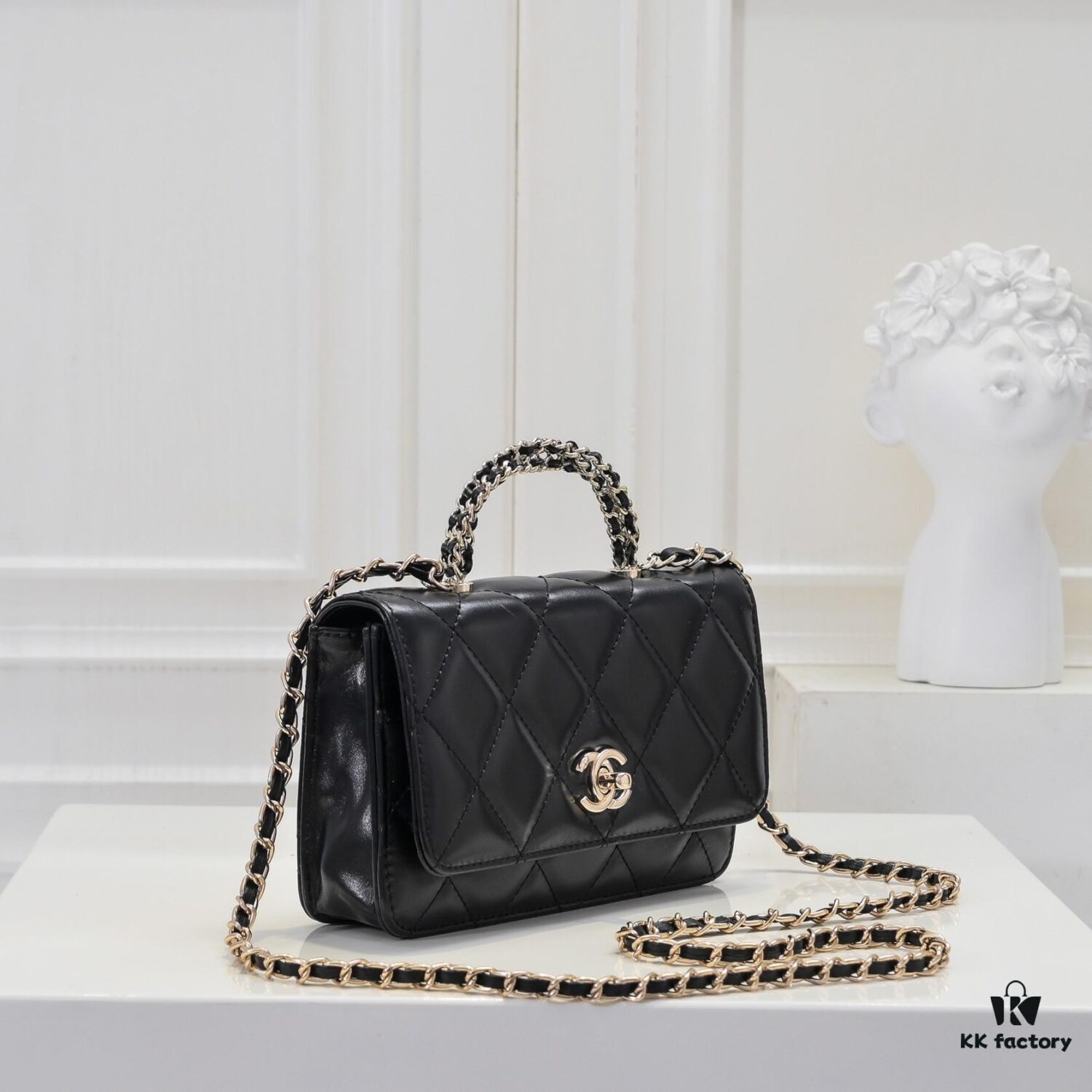 693051b0f09edb6de4c4ed1f Large Size 👑 Chanel 24B New Series WOC, Top-Grain Oil-Waxed Leather with Braided Chain Handle