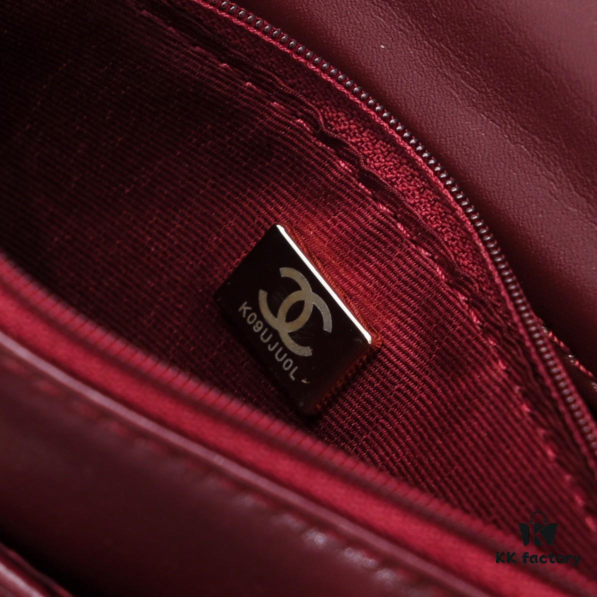 693051b3f09edb6de4c4ed21 Large Size 👑 Chanel 24B New Series WOC, Top-Grade Oil-Waxed Leather with Braided Handle