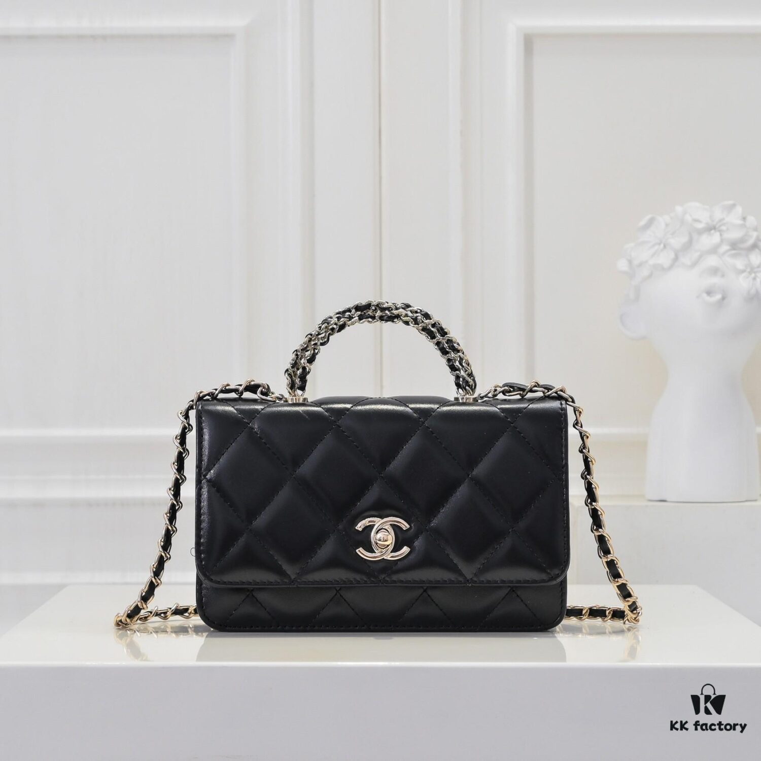693051b4f09edb6de4c4ed23 Large Size 👑 Chanel 24B New Series WOC, Top-Grain Oil-Waxed Leather with Braided Chain Handle