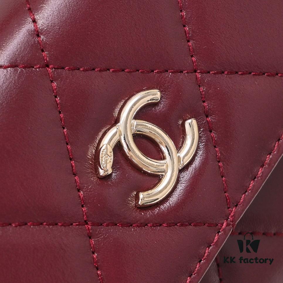 693051baf09edb6de4c4ed2b Mini Chanel 24B New Collection WOC, Top-Grain Oil-Waxed Leather with Braided Chain Handle