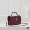 693051bbf09edb6de4c4ed2d Mini Chanel 24B New Collection WOC, Top-Grain Oil-Waxed Leather with Braided Chain Handle