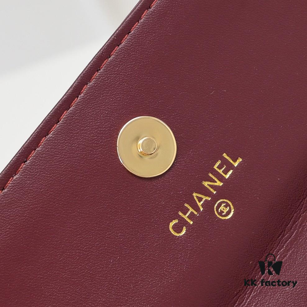 693051bcf09edb6de4c4ed2e Mini Chanel 24B New Collection WOC, Top-Grain Oil-Waxed Leather with Braided Chain Handle