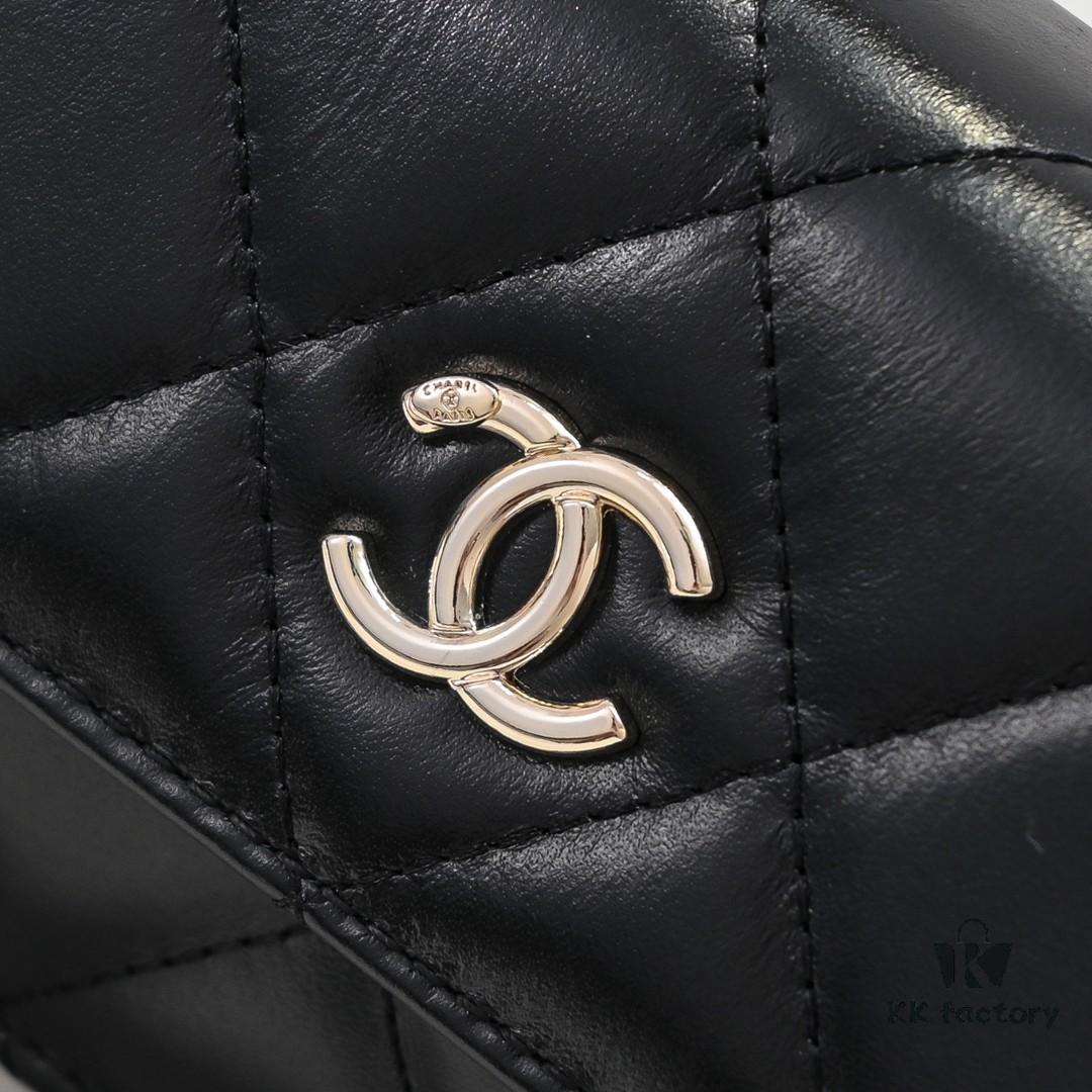 693051c0f09edb6de4c4ed35 Mini Chanel 24B New Collection WOC, Top-Grain Oil-Waxed Leather with Braided Chain Handle