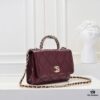 693051cef09edb6de4c4ed4a Large Size 👑 Chanel 24B New Series WOC, Top-Grade Oil-Waxed Leather with Braided Handle