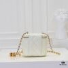 693051d1f09edb6de4c4ed4e Small Chanel 24A New Double C Enamel Buckle Makeup Pouch, Exquisitely Crafted in Imported Lambskin