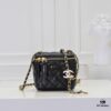 693051d6f09edb6de4c4ed53 Small Chanel 24A New Double C Enamel Buckle Cosmetic Pouch Genuine Imported Lamb Leather Stylish and Exquisite