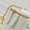693051d7f09edb6de4c4ed57 Small Chanel 24A New Double C Enamel Buckle Makeup Pouch, Exquisitely Crafted in Imported Lambskin