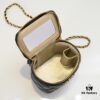 693051dcf09edb6de4c4ed5a Small Chanel 24A New Double C Enamel Buckle Cosmetic Pouch Genuine Imported Lamb Leather Stylish and Exquisite