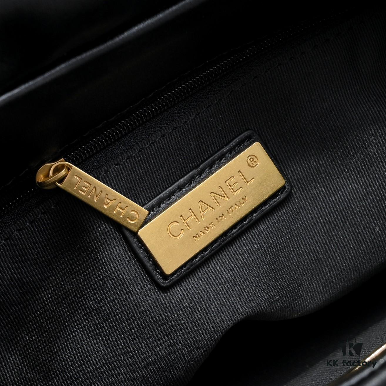 693051e4f09edb6de4c4ed66 Chanel 19 Shoulder Bag in Quilted Calfskin with CC Logo and Chain Strap