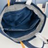 693051eaf09edb6de4c4ed6e Large New Arrival CHANEL Navy Striped Denim Beach Tote – The Perfect Companion for Vacation and Everyday Elegance