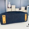 693051edf09edb6de4c4ed75 Small-sized New Arrival CHANEL Navy Blue Striped Denim Beach Tote