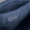 693051eff09edb6de4c4ed76 Small-sized New Arrival CHANEL Navy Blue Striped Denim Beach Tote