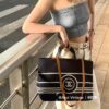 693051fbf09edb6de4c4ed82 Large New Arrival CHANEL Navy Striped Denim Beach Tote Bag
