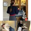 693051fcf09edb6de4c4ed84 Large New Arrival CHANEL Navy Striped Denim Beach Tote Bag