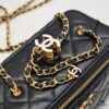 Large Size 👑 Chanel 24A New Double C Enamel Buckle Cosmetic Pouch, Exquisitely Crafted
