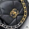 6930520df09edb6de4c4ed9a Chanel 19 Shoulder Bag in Quilted Calfskin with CC Logo and Chain Strap
