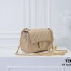 69305245f09edb6de4c4edef Large Beige Chanel CF Mini Metal Flap Bag - Bestseller with Decorative Gold Ball on Chain