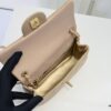 69305247f09edb6de4c4edf2 Large Beige Chanel CF Mini Metal Flap Bag - Bestseller with Decorative Gold Ball on Chain