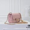 69305248f09edb6de4c4edf3 Large Pink Chanel CF Mini Metal Flap Bag Hot Selling Global Item with Small Golden Ball Accent