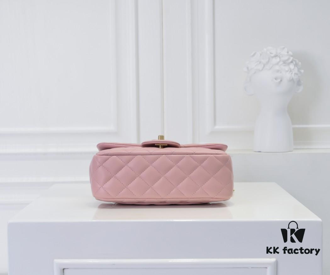 69305248f09edb6de4c4edf4 Large Pink Chanel CF Mini Metal Flap Bag Hot Selling Global Item with Small Golden Ball Accent