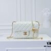 69305253f09edb6de4c4ee04 Large White Chanel CF Mini Chain Bag with Small Golden Ball Accent