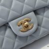 69305254f09edb6de4c4ee05 Large Gray Goat Chanel CF Mini Flap Bag with Metal Chain and Small Gold Ball Accent