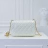 69305255f09edb6de4c4ee08 Large White Chanel CF Mini Chain Bag with Small Golden Ball Accent