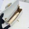 69305257f09edb6de4c4ee0b Large White Chanel CF Mini Chain Bag with Small Golden Ball Accent