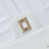 69305258f09edb6de4c4ee0c Large White Chanel CF Mini Chain Bag with Small Golden Ball Accent