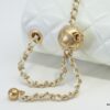 69305258f09edb6de4c4ee0e Large White Chanel CF Mini Chain Bag with Small Golden Ball Accent