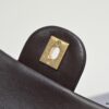 6930525df09edb6de4c4ee16 Large Chocolate Brown Chanel CF Mini Metal Flap Bag with Small Golden Ball Accent