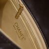 6930525ff09edb6de4c4ee19 Large Chocolate Brown Chanel CF Mini Metal Flap Bag with Small Golden Ball Accent