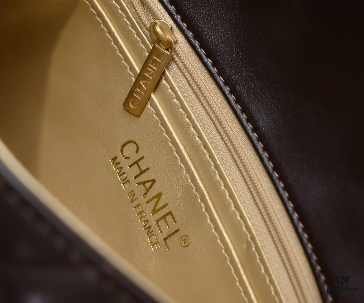 6930525ff09edb6de4c4ee19 Large Chocolate Brown Chanel CF Mini Metal Flap Bag with Small Golden Ball Accent