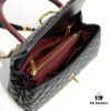 693052aef09edb6de4c4ee77 Black and Red Chanel-Style Shoulder Handbag with Unique Clasp Design, Dual Carry Options (Handheld or Crossbody), Premium Imported Full-Grain Calfskin with Lychee Texture, Upgraded Gold-Tone Hardware
