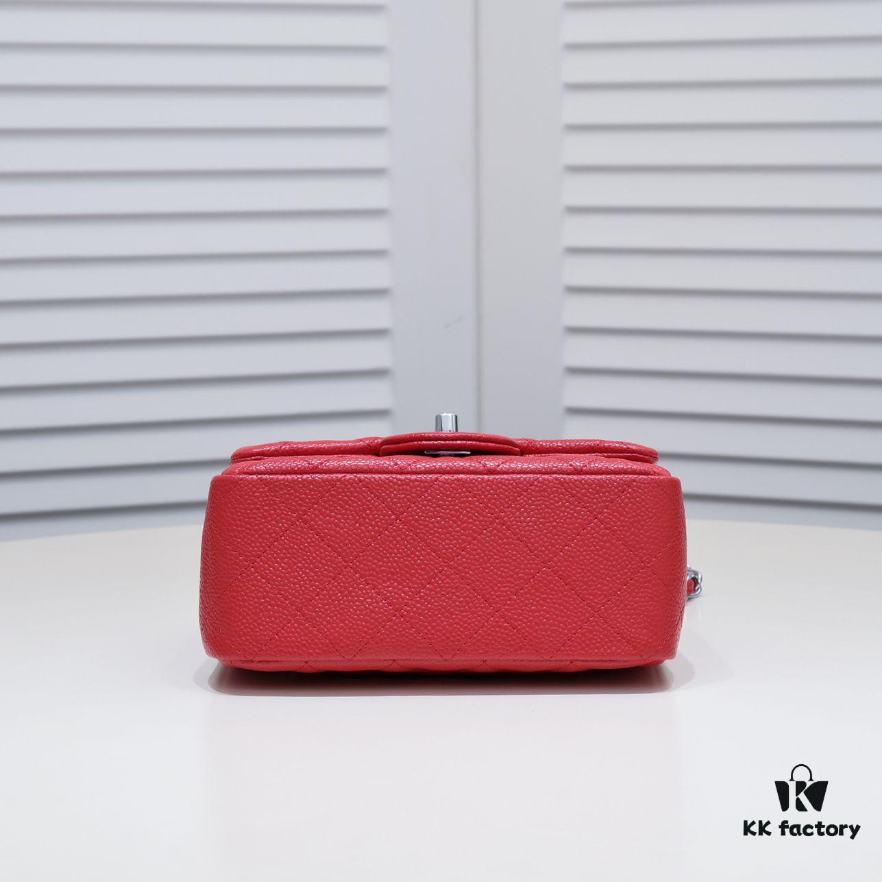 Bright Red Chanel Inspired Bike-Shaped Bag - High-Quality Cowhide, One-to-One Craftsmanship, Classic Design