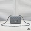 693052bbf09edb6de4c4ee86 Gray Chanel Triangle Bike Bag - High-Quality Cowhide, One-to-One Replication, Premium Craftsmanship