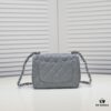 693052bbf09edb6de4c4ee88 Gray Chanel Triangle Bike Bag - High-Quality Cowhide, One-to-One Replication, Premium Craftsmanship