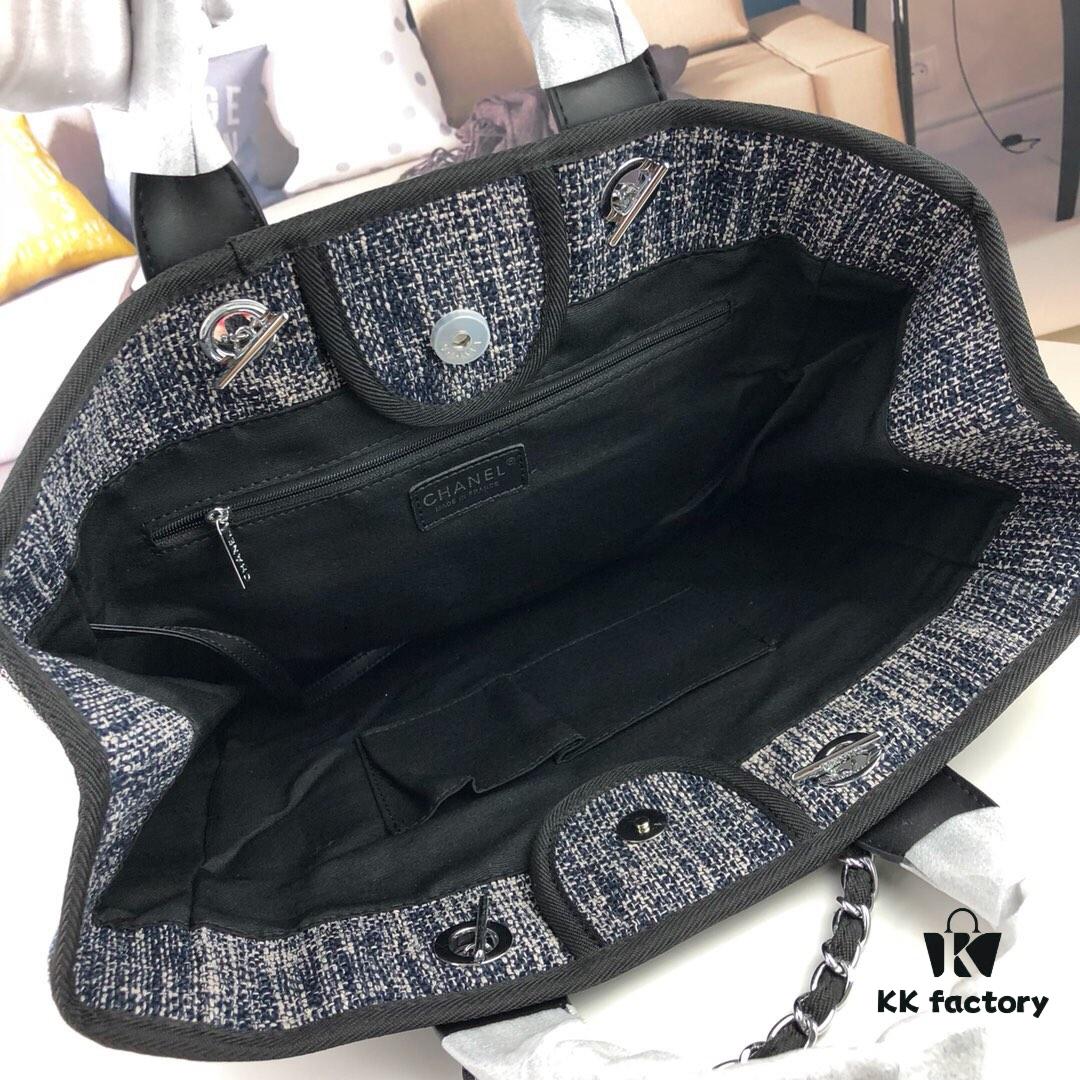 693052c6f09edb6de4c4ee95 Chanel Greek Series Latest Color Handle Canvas Beach Bag, Tote Shopping Bag