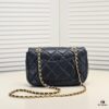 Chanel 2024 Spring-Summer Early Collection Runway Latest Model Classic Quilted Flap Bag with Bold Gold Chain Accent