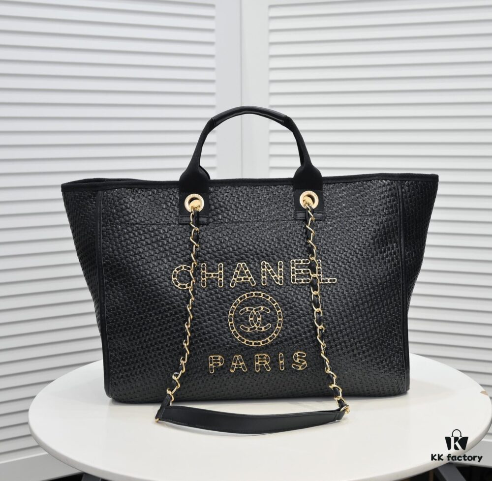 693052f1f09edb6de4c4eeda Chanel|2021 New Straw Woven Beach Bag 🏖️ Raffia Shopping Tote!