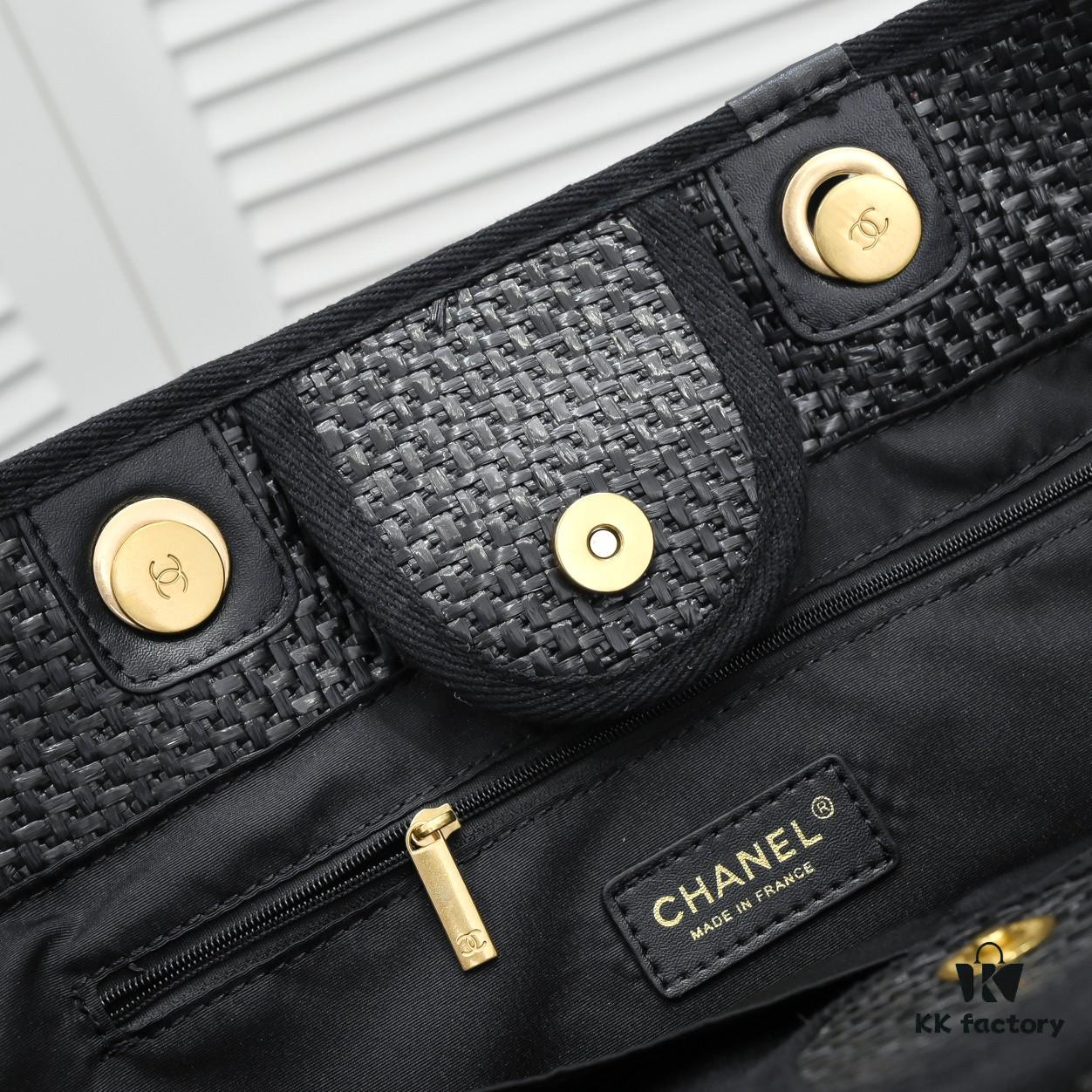 693052f4f09edb6de4c4eedd Chanel|2021 New Straw Woven Beach Bag 🏖️ Raffia Shopping Tote!