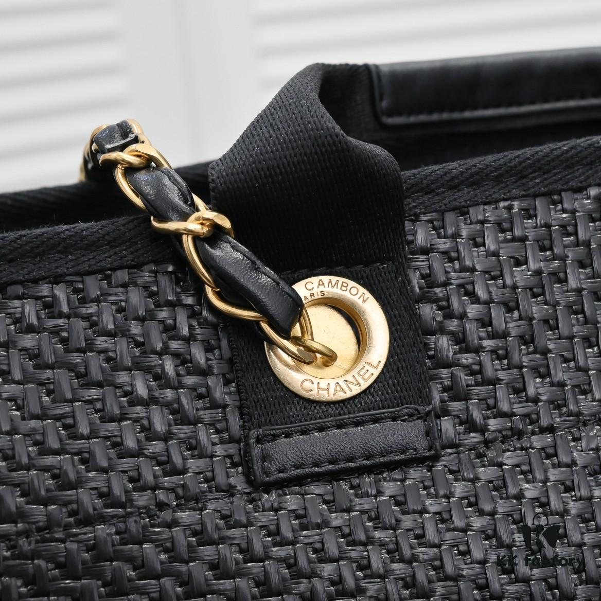 693052f7f09edb6de4c4eee2 Chanel|2021 New Straw Woven Beach Bag 🏖️ Raffia Shopping Tote!