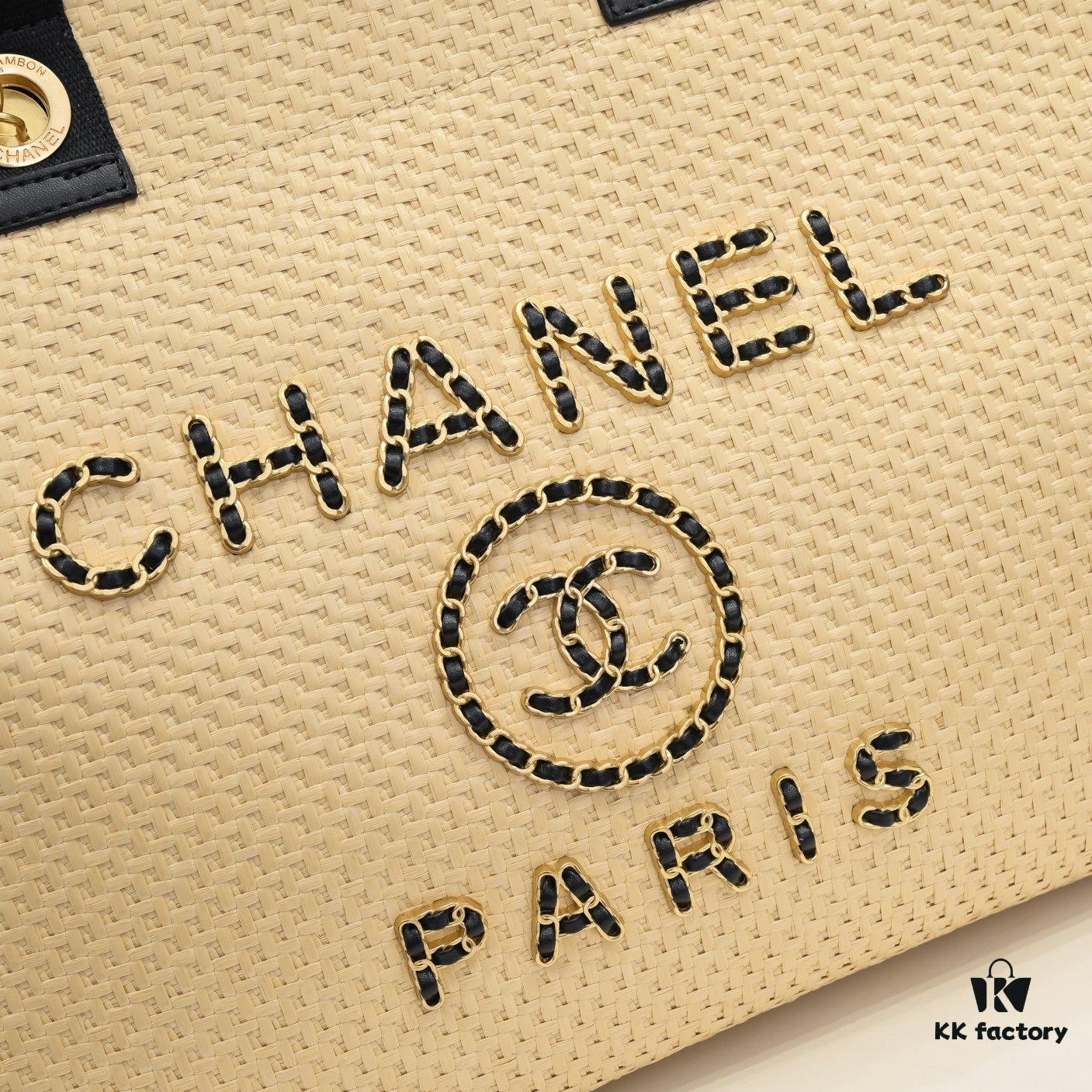 693052f9f09edb6de4c4eee8 Chanel | 2021 New Straw Woven Beach Tote Bag 🏖️