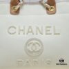69305318f09edb6de4c4ef18 Chanel Tote Bag Spring and Summer Resort Style Canvas Beach Bag with Chain Stripes