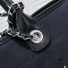 Chanel Tote Bag, Chain-Trimmed Canvas Beach Shopping Bag, Striped Design, Spring and Summer Vacation Style